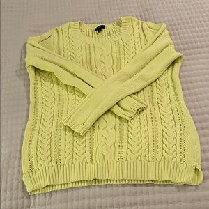 Talbots Light Green Cable Knit Sweater